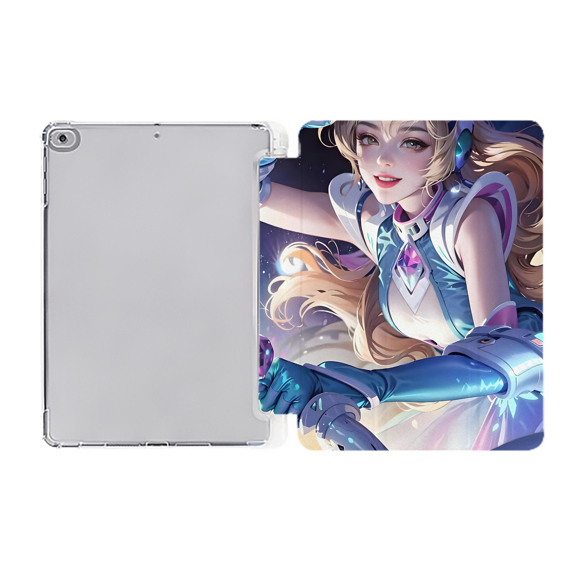 （画像用） リーグ・オブ・レジェンド League of Legends LOL IPad ケース ペン収納付き 三つ折りスタンド PUレザー×シリコン 対応機種9.5/10.5/10.9インチ